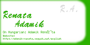 renata adamik business card